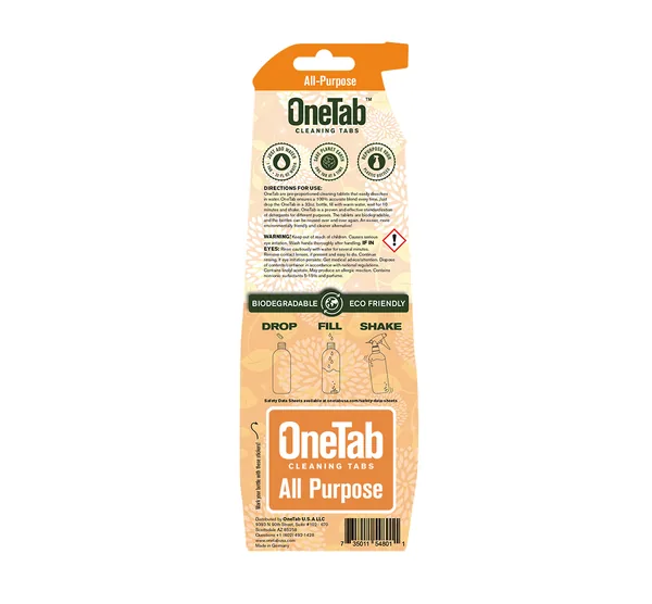 OneTab USA All Purpose Cleaner, Back
