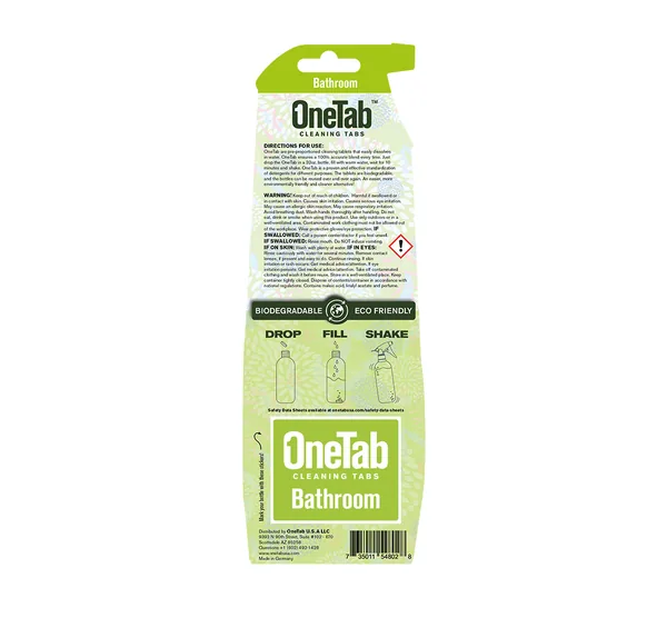 OneTab USA Bathroom Cleaner, Back